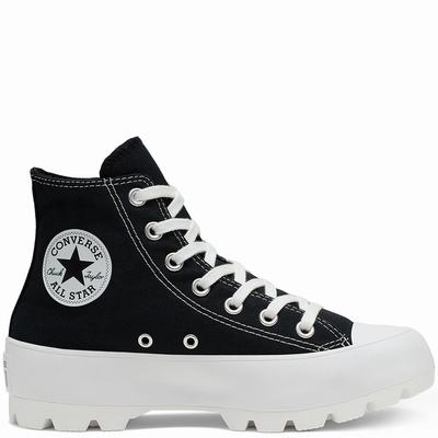 Női Converse Chuck Taylor All Star Lugged Magasszárú Cipő CO3186479 Fekete/Fehér